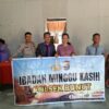 Lewat Minggu Harmoni, Polsek Bunut Ajak Jemaat GPDI Desa Merbau Jaga Kamtibmas