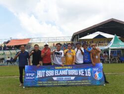 Wakil Wali Kota Buka Turnamen Sepakbola U 12 dan U 13 Pada HUT Ke-16 SSB Elang Biru Langsa