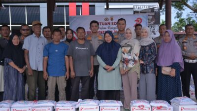 Polres Langsa Salurkan 200 Paket Sembako Sambut Hari Bhayangkara ke-79