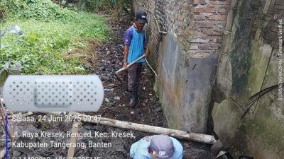 Proyek pemagaran TPU Kp Renged Rt 001 Rw 001 Desa Renged Kecamatan Kresek, di Duga Dikerjakan Asal-Asalan Tanpa Adanya Pengawasan