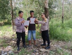 Antisipasi Karhutla, Polisi Patroli di Desa Genduang dan Sebar Maklumat Kapolda