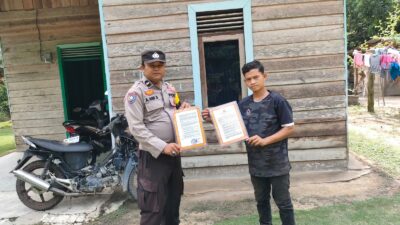 Bhabinkamtibmas Polsek Bunut Gencarkan Silaturahmi dan Sosialisasi Larangan Pembakaran Lahan
