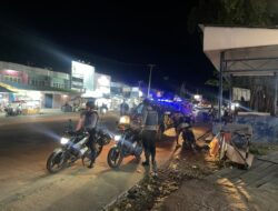 Polsek Pangkalan Kuras Gelar Patroli Blue Light, Cegah Balap Liar hingga Premanisme