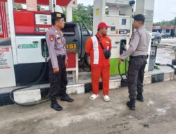 Jaga Kamtibmas, Regu UKL II Polsek Kerinci Sambangi SPBU dan Swalayan