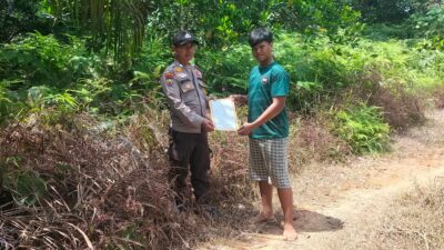 Polsek Pangkalan Lesung Edukasi Warga Soal Larangan Bakar Lahan