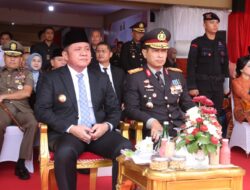 Gubernur Sumsel H. Herman Deru. irup. HUT Bhayangkara ke 79, Polda Sumsel