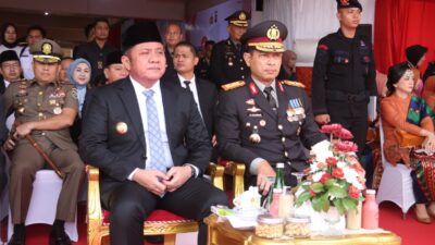 Gubernur Sumsel H. Herman Deru. irup. HUT Bhayangkara ke 79, Polda Sumsel