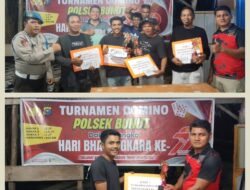 Polsek Bunut Tutup Turnamen Domino dalam Rangka HUT Bhayangkara ke-79