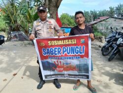 Jaga Kamtibmas, Polsek Kerumutan Gelar Sosialisasi Saber Pungli