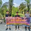 Polsek Pangkalan Kuras Gelar Penyuluhan Larangan Bakar Lahan di Sorek Satu