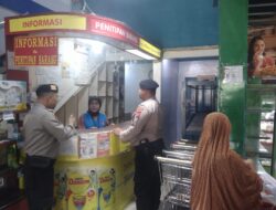Patroli Pagi Polsek Pangkalan Kerinci, Aktivitas SPBU dan Swalayan Aman Terkendali