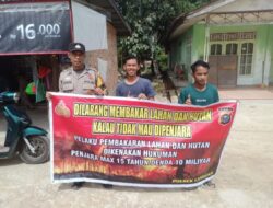 Polsek Langgam Sosialisasikan Larangan Bakar Hutan dan Lahan di Desa Segati