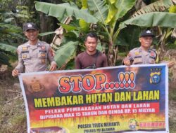 Polsek Teluk Meranti Sebar Maklumat Kapolda Riau, Ingatkan Warga Waspada Karhutla