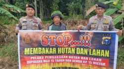 Polsek Teluk Meranti Sebar Maklumat Kapolda Riau dan Lakukan Binluh Cegah Karhutla