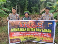 Polsek Teluk Meranti Sebar Maklumat Kapolda Riau dan Lakukan Binluh Cegah Karhutla