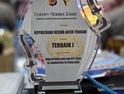 Polres Aceh Tengah Raih Penghargaan Polres/Ta Terbaik I Kinerja Bidang Operasi Polri