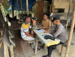 Bhabinkamtibmas Desa Palas Ajak Warga Jaga Kamtibmas dan Waspadai Hoaks