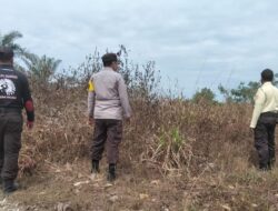 Polsek Bunut Gelar Patroli Karhutla di Desa Terbangiang, Sosialisasikan Maklumat Kapolda Riau