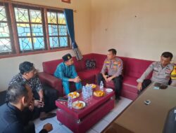 Silaturahmi ke Desa Rawang Sari, Kapolsek Bahas Ketahanan Pangan dan Pencurian Sawit