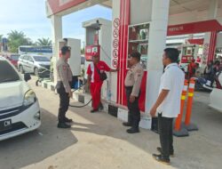 Belanja Nyaman, Polisi Siaga di Swalayan dan SPBU Pangkalan Kerinci