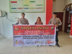 Patroli dan Sosialisasi Saber Pungli di Teluk Meranti, Polsek Ciptakan Rasa Aman Warga
