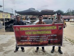 Polsek Langgam Sosialisasikan Larangan Karhutla kepada Warga Desa Segati