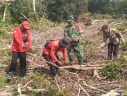 Cegah Karhutla, Polsek Teluk Meranti Gelar Patroli Terpadu Bersama TNI, Manggala Agni, dan MPA