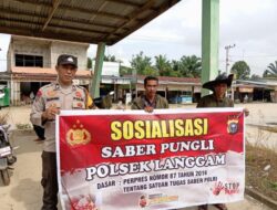Polsek Langgam Sosialisasikan Saber Pungli, Warga Diminta Tolak Calo dan Pungutan Liar