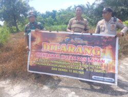 Sosialisasi Maklumat Kapolda, Polsek Kuala Kampar Ajak Warga Jaga Lahan dari Api