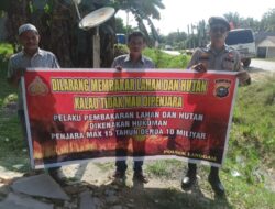 Cegah Karhutla, Polisi Sosialisasi Larangan Bakar Hutan di Desa Segati