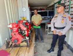 Polsek Bunut Cek Kesiapan Alat Pemadam Karhutla Milik PT Steelindo Wahana Perkasa