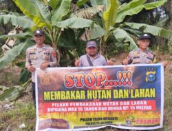 Polsek Teluk Meranti Sebar Maklumat Kapolda Riau dan Sosialisasi Cegah Karhutla