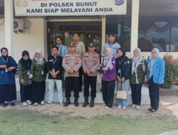 Mahasiswa KKN UIN Suska Kunjungi Polsek Bunut, Bahas Harkamtibmas hingga Patroli