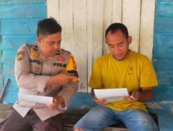 Polisi Sebarkan Maklumat Kapolda Riau tentang Larangan Pembakaran Lahan di Desa