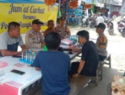 Polsek Pangkalan Kuras Gelar Jumat Curhat, Warga Sampaikan Keluhan Balap Liar dan Penyakit Masyarakat