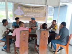 Polsek Bunut Gelar Jumat Curhat, Sosialisasikan Kamtibmas dan Ketahanan Pangan