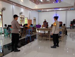 Jaga Ketentraman Ibadah, Polsek Pangkalan Lesung Gelar Patroli di Gereja Methodist