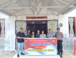 Polsek Pangkalan Kuras Gelar “Minggu Kasih” di Gereja BNKP Howu-Howu, Sosialisasikan Pesan Kamtibmas