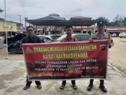 Cegah Karhutla, Polsek Langgam Sosialisasikan Larangan Membakar Hutan dan Lahan ke Warga Desa Segati