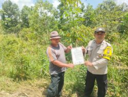 Polsek Langgam Sosialisasikan Larangan Membakar Lahan di Desa Sotol