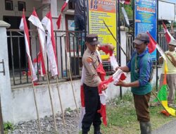 Semarakkan HUT RI ke-80, Polsek Lut Tawar Bersama Aparatur Kampung Hiasi Desa dengan Bendera dan Umbul-Umbul