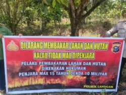 Polsek Langgam Gencarkan Sosialisasi Larangan Karhutla di Desa Segati