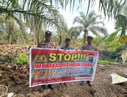Polsek Teluk Meranti Gencarkan Penyebaran Maklumat dan Sosialisasi Pencegahan Karhutla di Wilayah Hukum
