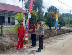 Semarakkan HUT RI ke-80, Polsek Ukui Ajak Pasang Bendera di Rumah Masing-Masing