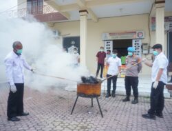 Polres Lhokseumawe Musnahkan Barang Bukti Sabu dan Ganja