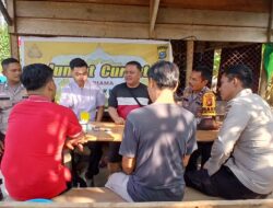 Polsek Teluk Meranti Gelar Jumat Curhat, Tanggapi Keluhan Warga soal Remaja Ugal-Ugalan dan Pencurian Sarang Burung Walet