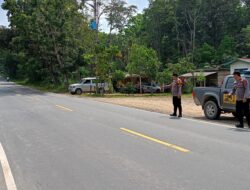 Cegah Kecelakaan, Polsek Pangkalan Lesung Patroli di Jalur Rawan Laka