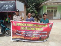 Polsek Langgam Sosialisasikan Bahaya Bakar Hutan ke Warga Desa Segati