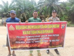 Polisi Sosialisasikan Bahaya Membakar Hutan dan Lahan kepada Warga Desa Segati