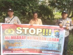 Polsek Teluk Meranti Sosialisasikan Maklumat Kapolda Riau, Ajak Warga Bersama Cegah Karhutla